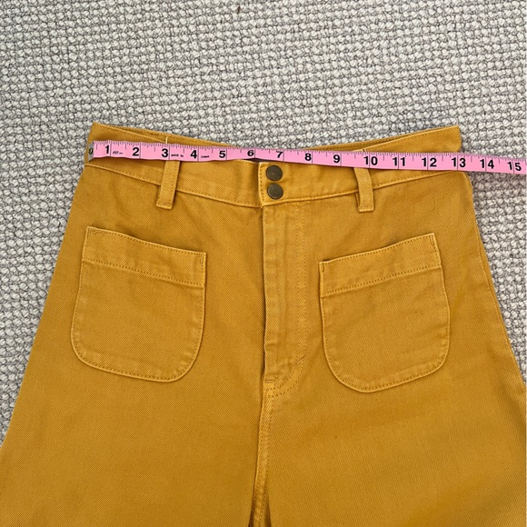& Other Stories High Rise Wide Leg Mustard Jeans - Picture 5 of 10